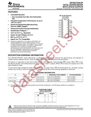 SN74ACT244MNSREP datasheet  